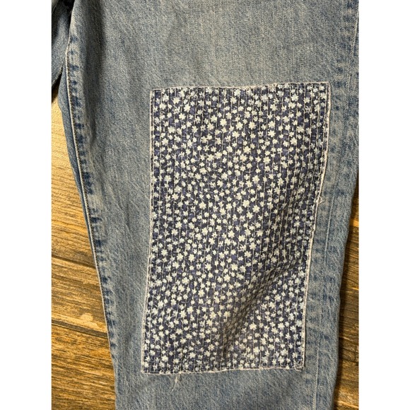 J.Crew Slim Boyfriend Premium Edition Patchwork Light Wash Blue Jeans Size 32 ** - Picture 6 of 12